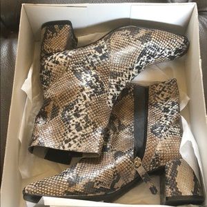 Topshop snake print boots